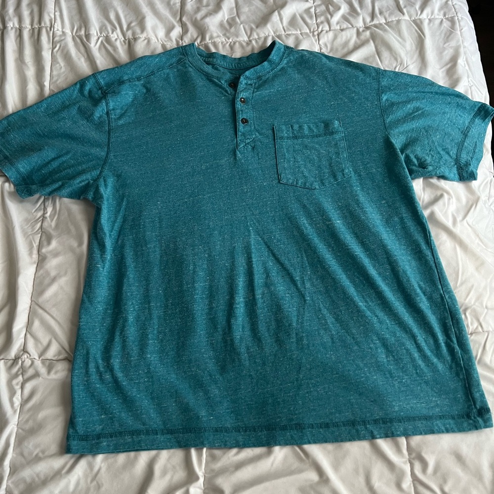 Red Head Brand- Blue Henley style shirt. Size is 2x. Never been worn.
